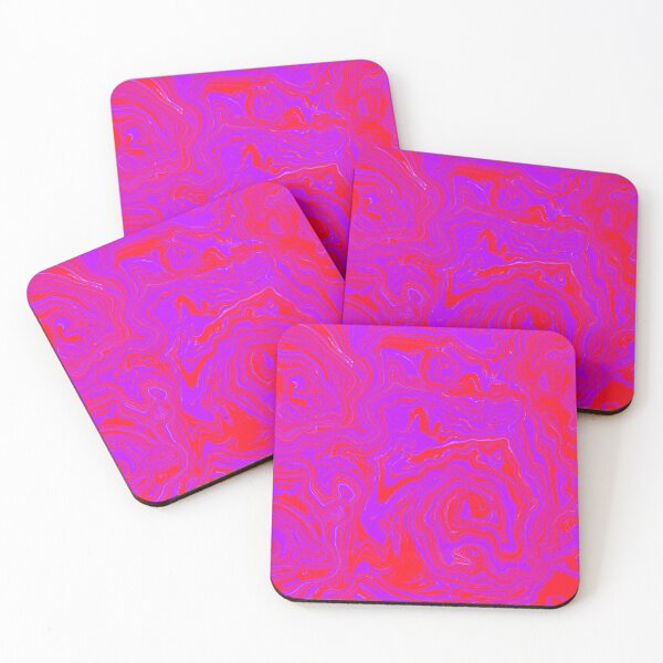 Item preview, Red and Lilac Abstract Psychedelic Swirl Liquid Pattern designed and sold by IraNiva.