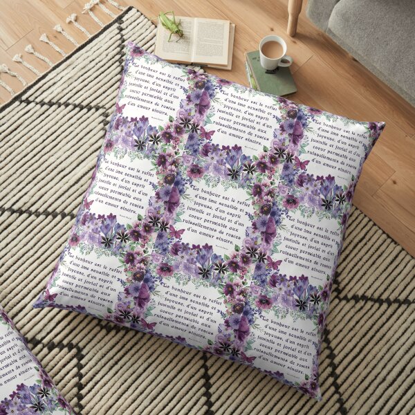 fete des meres ou inspiration et bonheur Floor Pillow