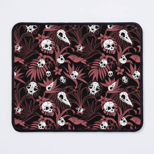 Aperçu de l'œuvre Copie du motif floral goth tropical tiki witchy violet et noir créée et vendue par RedFinchDesigns.