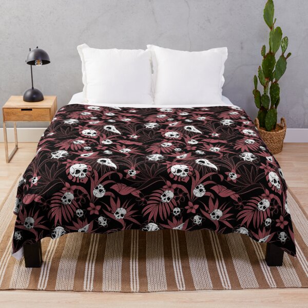 Item preview, Copy of Purple and black witchy tiki tropical goth floral pattern designed and sold by RedFinchDesigns.