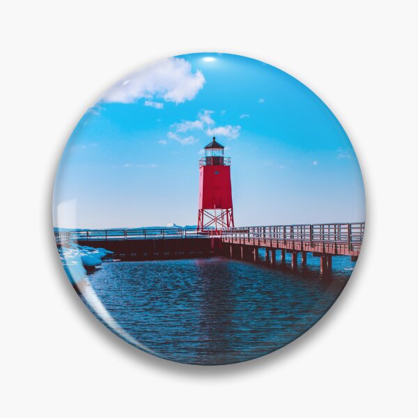 Item preview, Winter day at the Charlevoix Michigan Lighthouse designed and sold by Michael Deemer.
