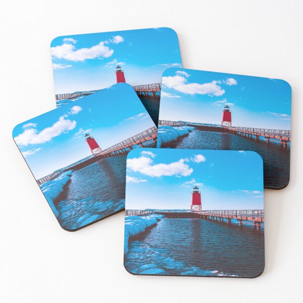 Item preview, Winter day at the Charlevoix Michigan Lighthouse designed and sold by Michael Deemer.