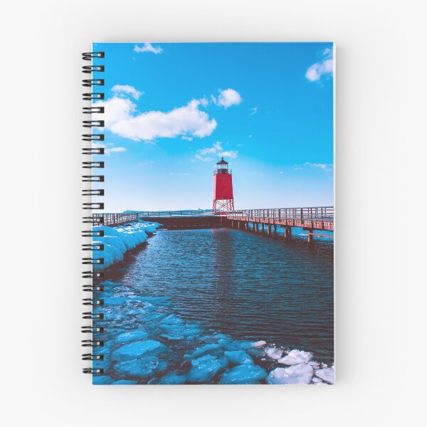 Artikelvorschau, Wintertag am Charlevoix Michigan Lighthouse entworfen und verkauft von Michael Deemer.