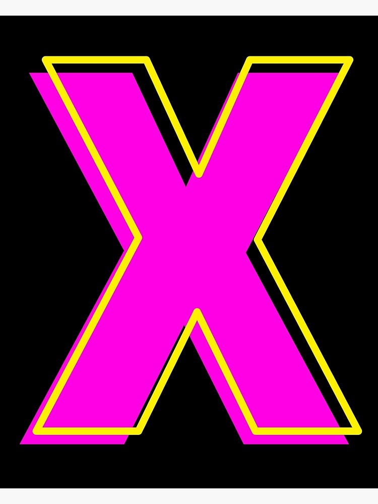 "X your name your letter" Poster for Sale by YassOrNope Redbubble