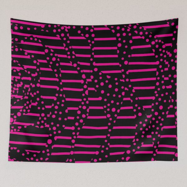 Item preview, Spots and Stripes 2 - Magenta and Black designed and sold by LAEC-Shop.