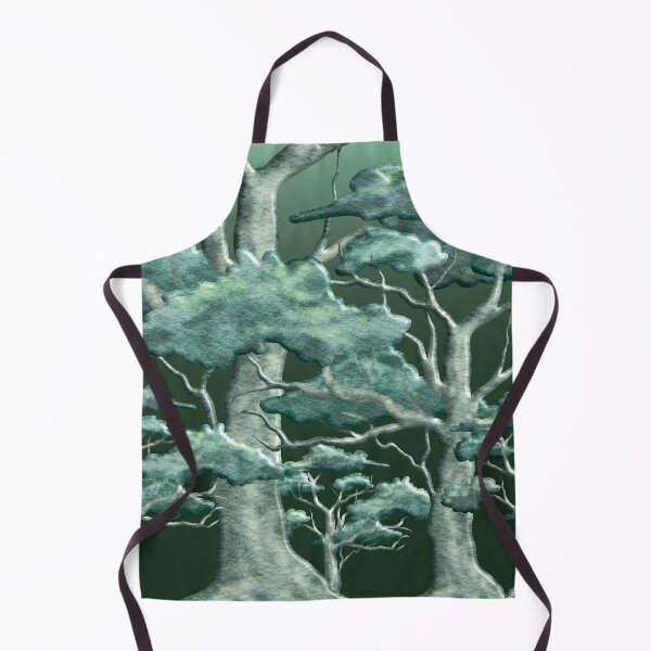 Green 3D trees Apron
