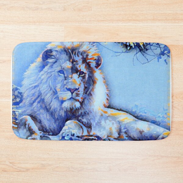 Item preview, Blue Winter Wild Lion Animal Kingdom designed and sold by TheWildFlix.