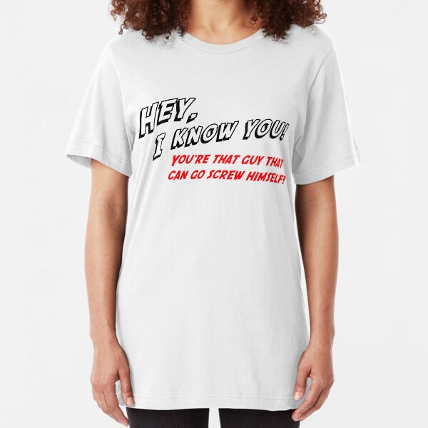 I Know You - Black & Red Slim Fit T-Shirt