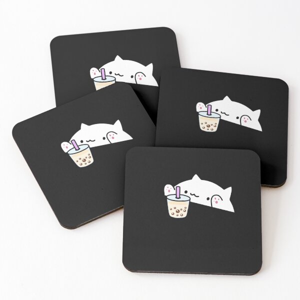 Item preview, Bongo Cat Wants Boba! Sticker designed and sold by KevinWeissmann.