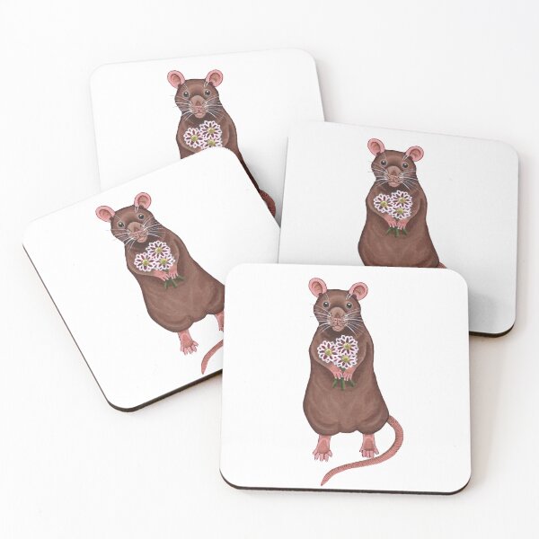 Item preview, Rat Holding Flowers designed and sold by WolfySilver.