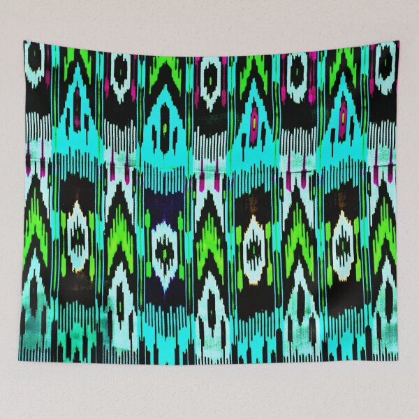Item preview, Uzbek Ikat floral designs ikat patterns, Uzbek Ikat designs designed and sold by LeFabriqueOuz.
