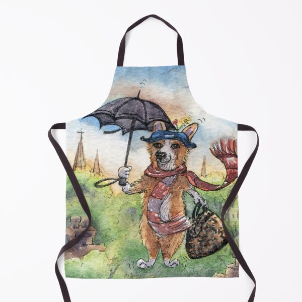 Item preview, Magical nanny, Corgi dog Poppins, flies in to save the day designed and sold by SusanAlisonArt.