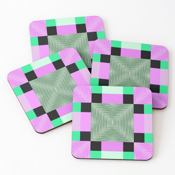 Item preview, Colorful Modern Retro Illusion Abstract Geometric Shape designed and sold by marvacousins246.