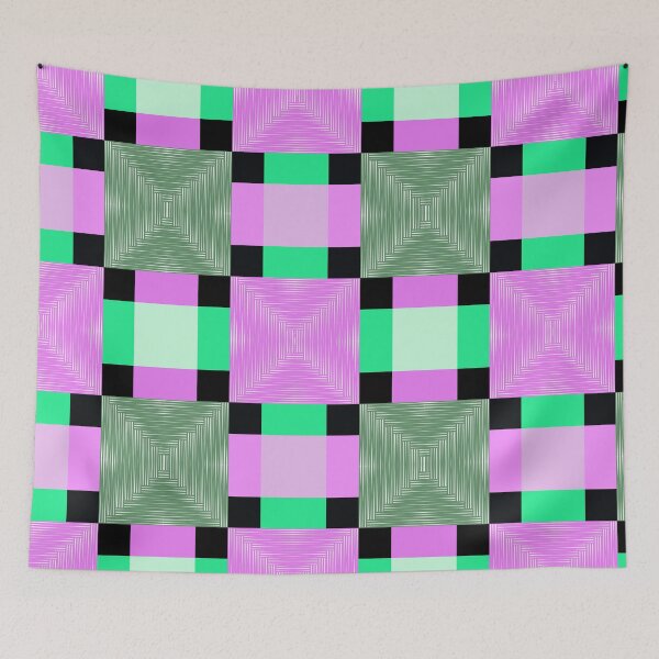 Item preview, Colorful Modern Retro Illusion Abstract Geometric Shape designed and sold by marvacousins246.