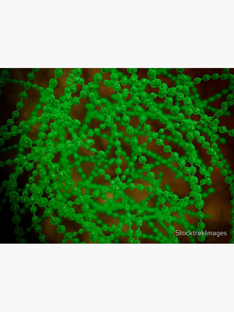 Discover Microscopic view of cocci bacterium. Premium Matte Vertical Poster