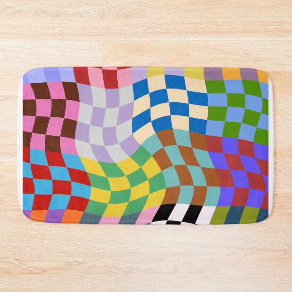 Item preview, wavy colorful checkerboard designed and sold by Charlie Blue.