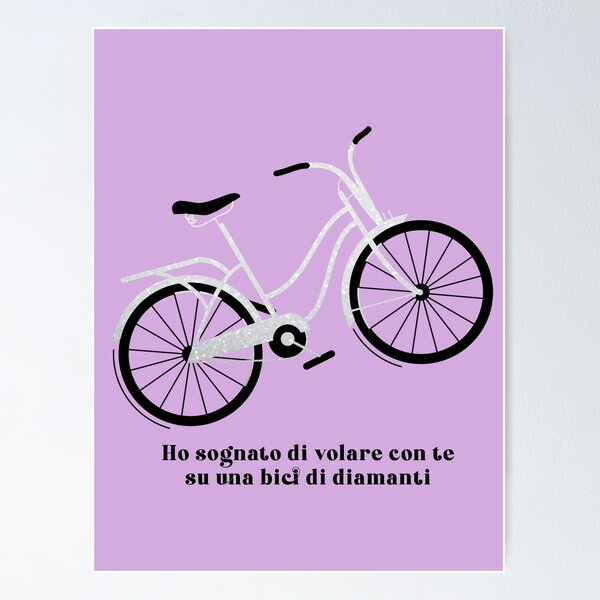 Item preview, Su una bici di diamanti - Brividi - Mahmood, BLANCO  designed and sold by Ray Sánchez.