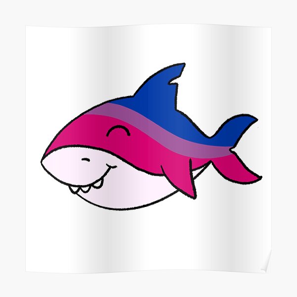 Bisexual Shark Poster By Gemgranados Redbubble