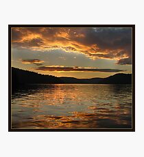 Golden sunset at Ku-ring-gai waters Photographic Print