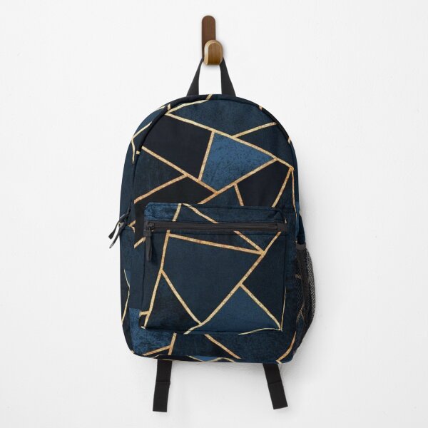 Item preview, Golden GEOMETRIC BLACK AND NAVY BLUE MARBLE PATTERN designed and sold by Artsy-Appeal.