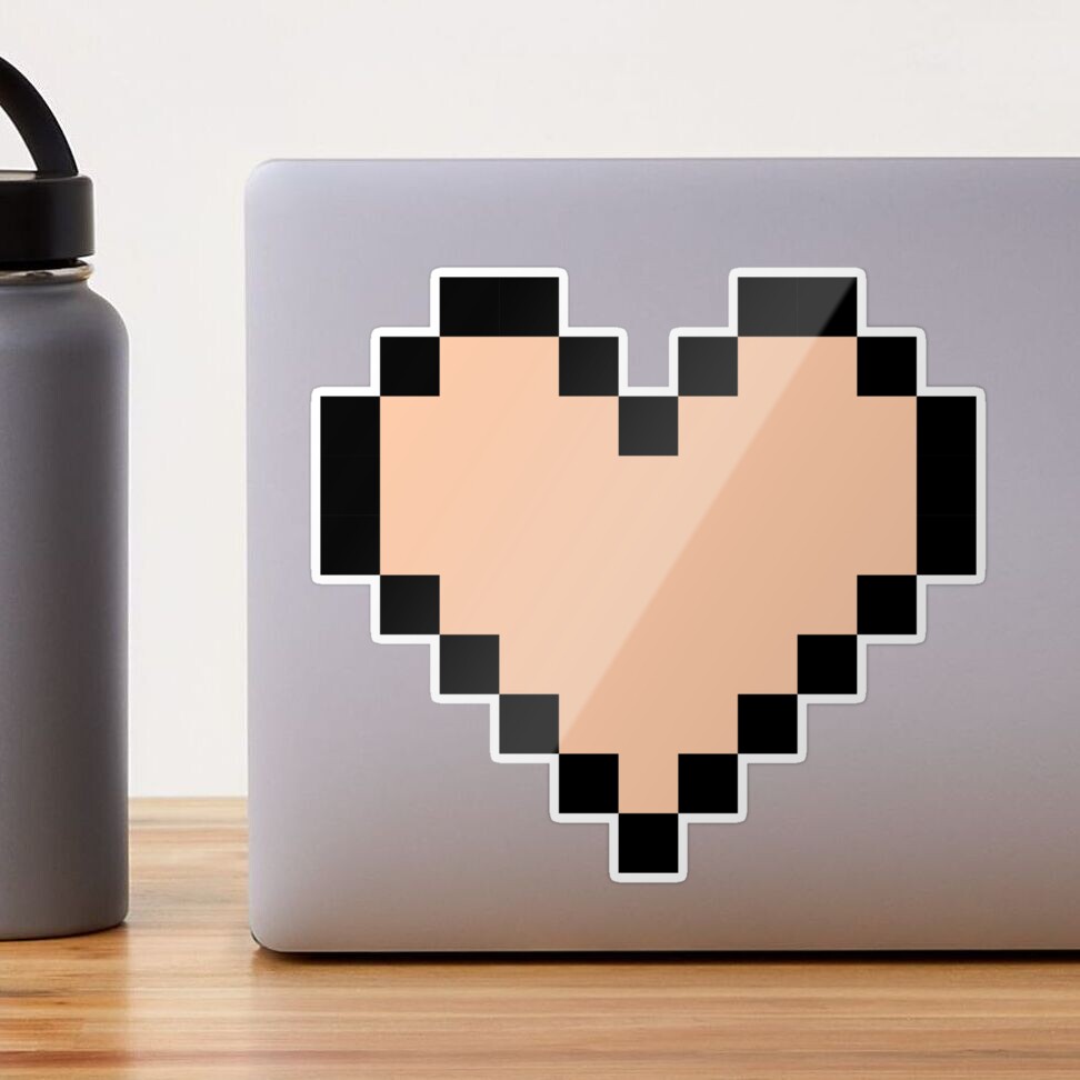 Cartoon Cute Pixel Heart Decorative Stickers For Diy Photo - Temu