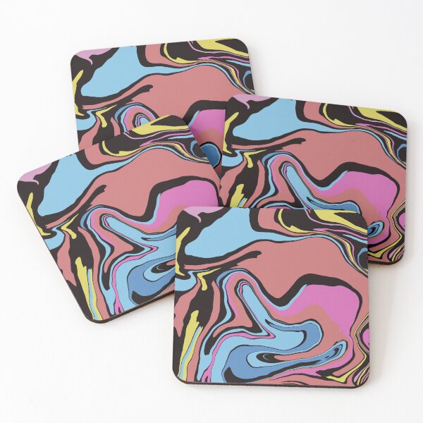 Item preview, Cheerful, colorful, and simply beautiful abstract art in pink, blue, and yellow designed and sold by Susanna Schorr.
