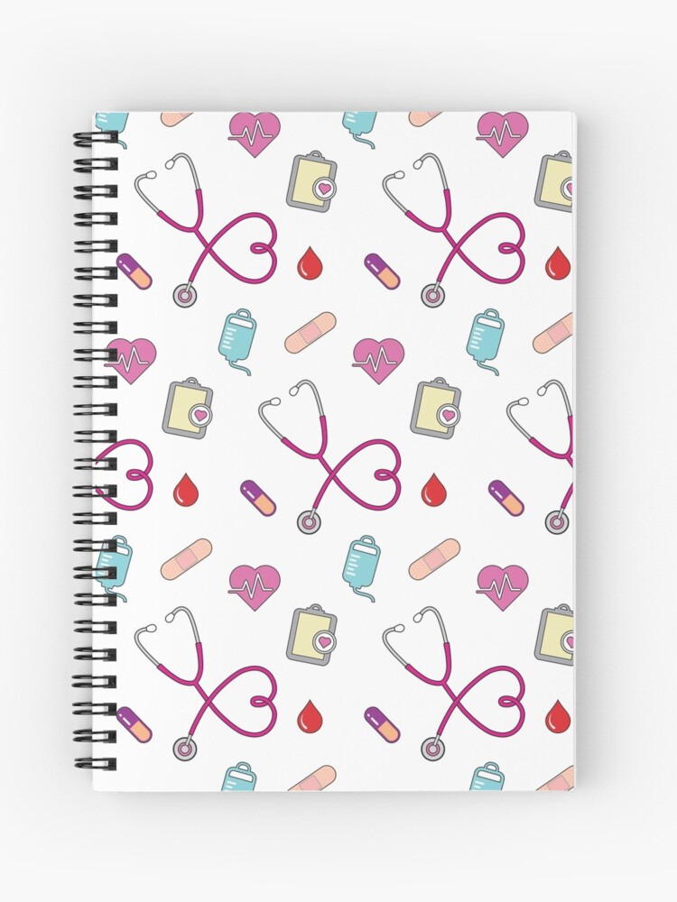 Cuaderno de espiral «Vida de enfermería - Pequeña impresión (luz)» de  Pixelamity | Redbubble