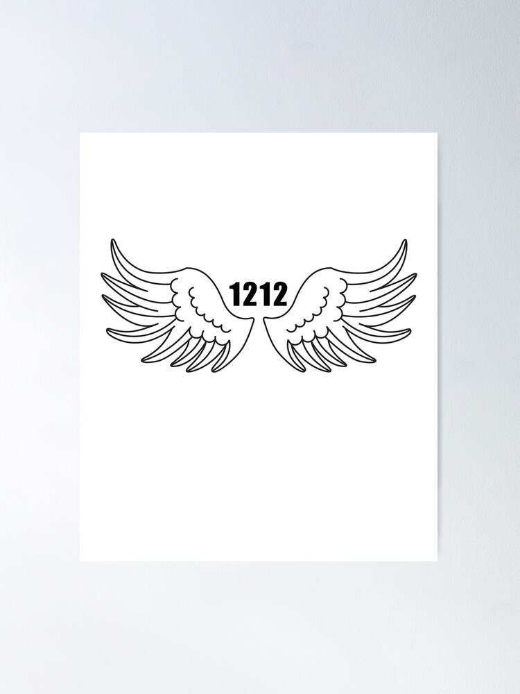  Angel Number 1212 Gradient Print, Halo Aluminum Framed Poster,  1212 Spiritual Meaning, Colorful Gradient Poster Angel Number Numerology  Mural Modern Home Decor Poster (16x24inch,Gold1): Posters & Prints