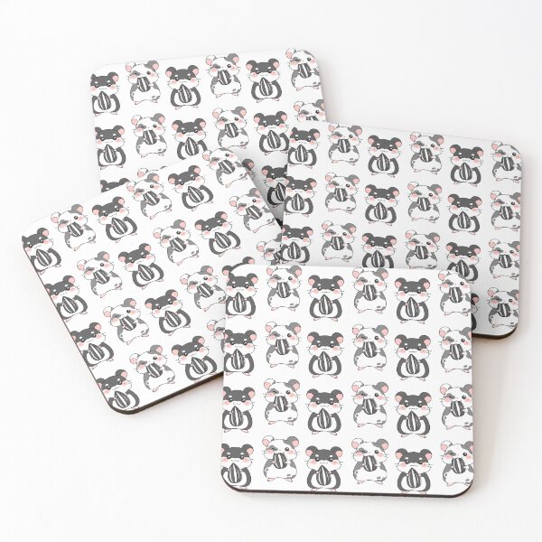 Item preview, Black and White Golden Hamster Pattern designed and sold by MadeByBeata.