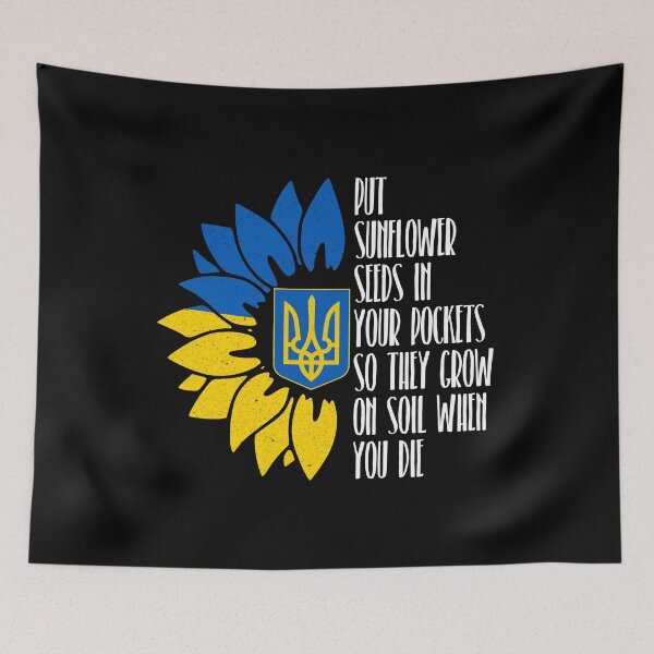 Item preview, I Stand With Ukraine Put Sunflower Seeds in Your Pockets designed and sold by Sutra-Lotus-Co.