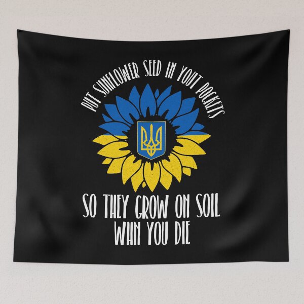 Item preview, I Stand With Ukraine Put Sunflower Seeds in Your Pockets designed and sold by Sutra-Lotus-Co.