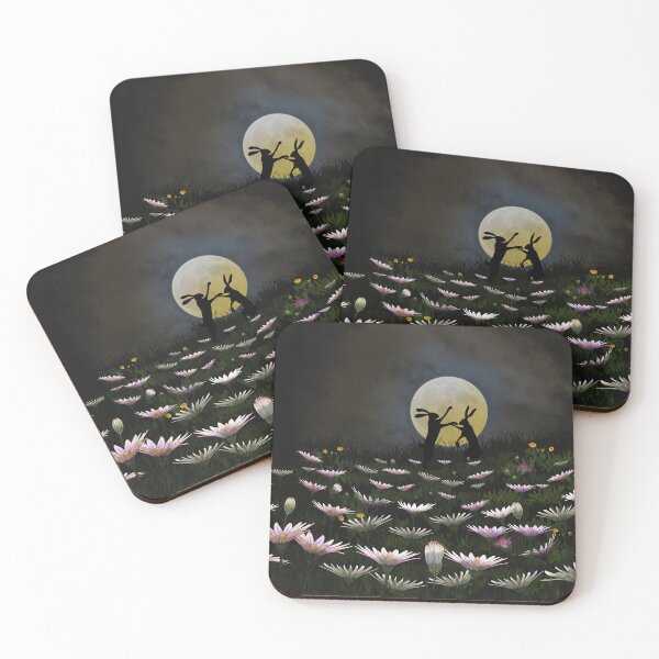 Item preview, Moon Flowers and Hares designed and sold by WildBirdArt.