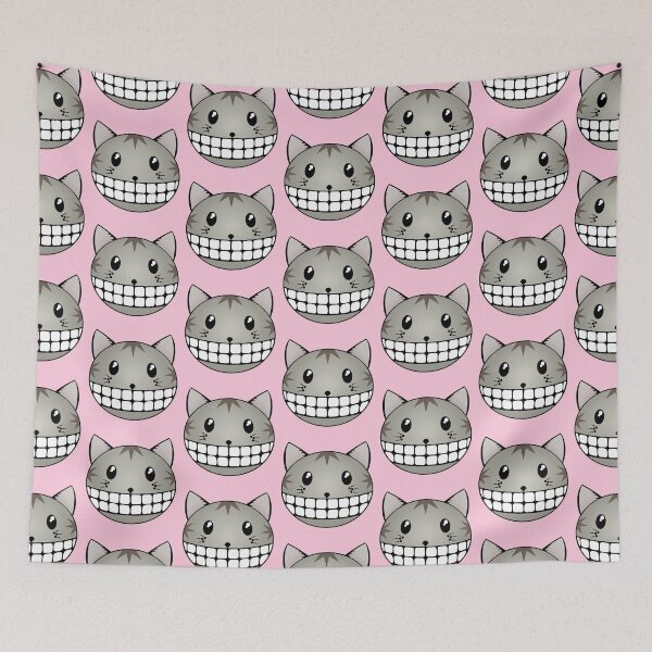 Item preview, Grey Tabby Cat with Cheshire Smile designed and sold by RawSunArt.
