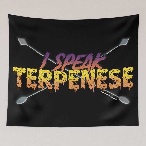 Item preview, I speak Terpenese Young Terps dark Purple and orange Gradient Terpene Dab Art designed and sold by YomeHayin.