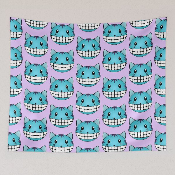 Item preview, Tabby Cat Blue with Cheshire Smile designed and sold by RawSunArt.