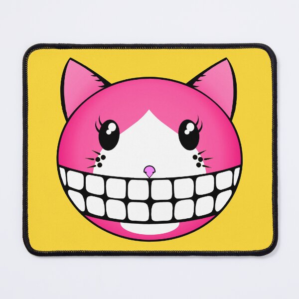 Item preview, Pink Tuxie Kitty with Cheshire Smile designed and sold by RawSunArt.