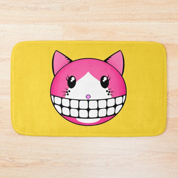 Item preview, Pink Tuxie Kitty with Cheshire Smile designed and sold by RawSunArt.