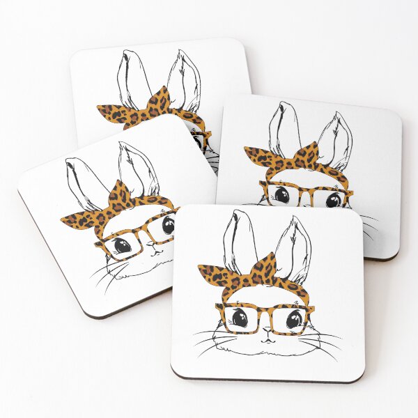 Item preview, Cute Bunny Face Leopard Glasses Easter Day For Girls Women designed and sold by Tatus Brinal.