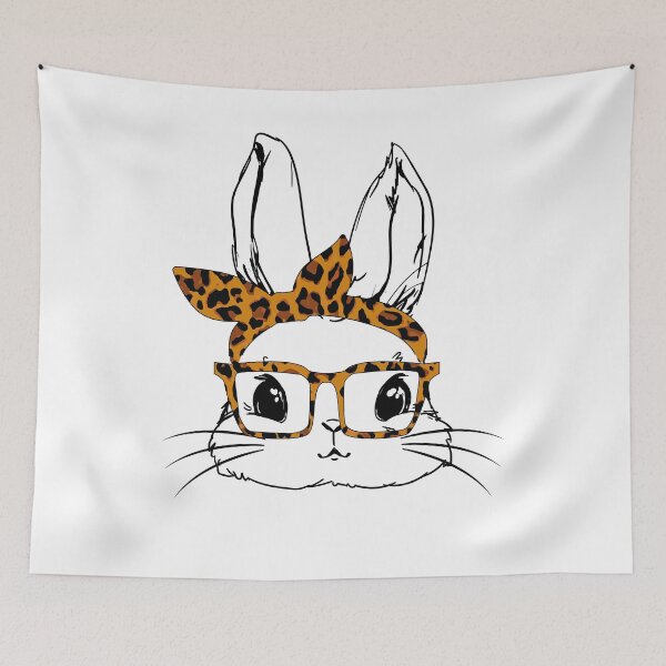 Item preview, Cute Bunny Face Leopard Glasses Easter Day For Girls Women designed and sold by Tatus Brinal.