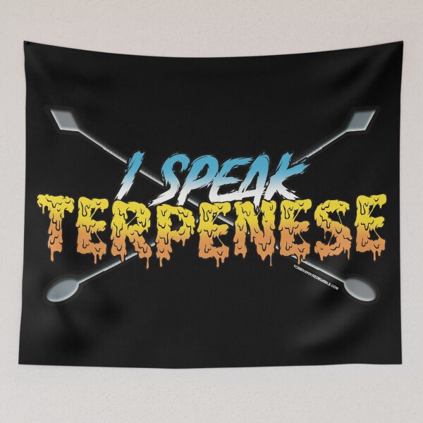 Item preview, I speak Terpenese Young Terps Bright blue Gradient Terpene Dab Art designed and sold by YomeHayin.