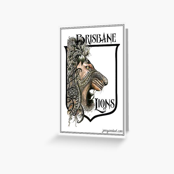 Brisbane Lions AFL Football Greeting Card