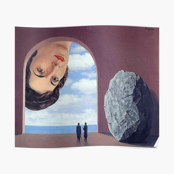 Abstract art print of René Magritte, vintage poster, exhibition of René Magritte Poster