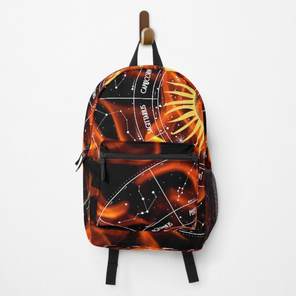 Item preview, Red Black and Gold Spatial Designed Zodiac Chart on Fire designed and sold by Artsy-Appeal.