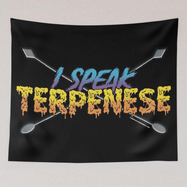Item preview, I speak Terpenese Young Terps Bright blue and purple Gradient Terpene Dab Art designed and sold by YomeHayin.
