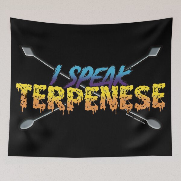 Item preview, I speak Terpenese Young Terps Bright blue and dark purple Gradient Terpene Dab Art designed and sold by YomeHayin.