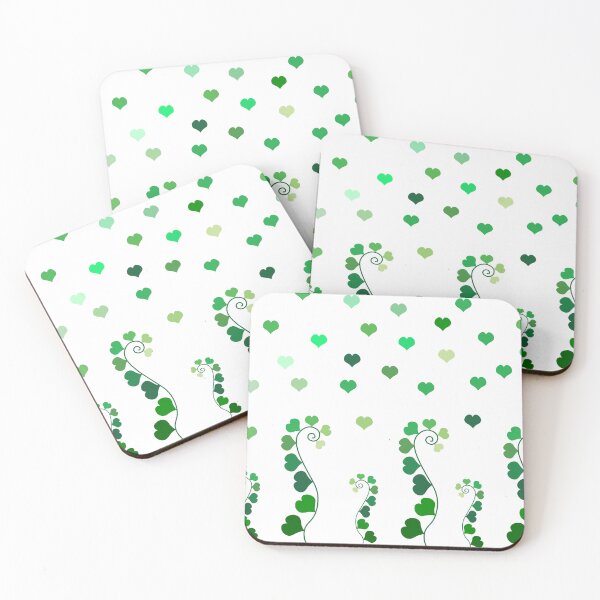 Item preview, green hearts are raining designed and sold by LEONASIW.
