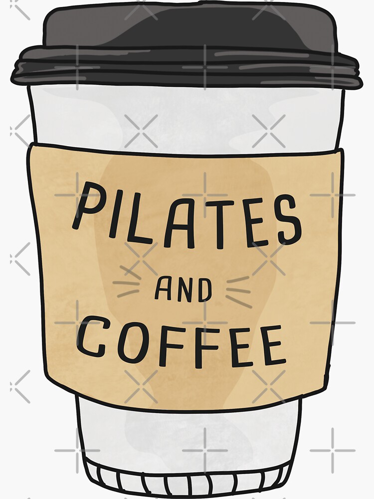 Pilates And Coffee Sticker for Sale by orlumbuspirate