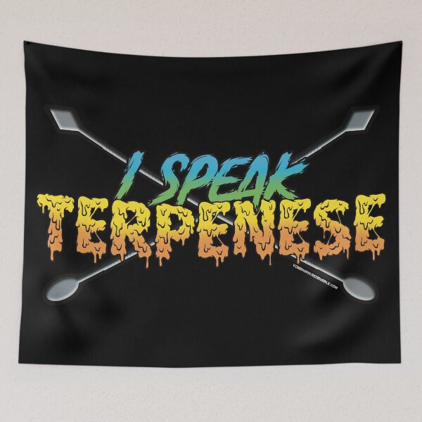 Item preview, I speak Terpenese Young Terps blue and green Gradient Terpene Dab Art designed and sold by YomeHayin.