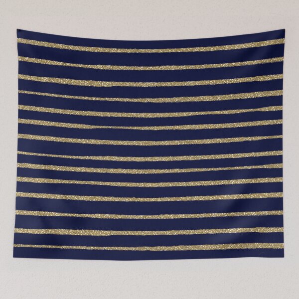 Item preview, Blue Gold Brush Strokes Stripes designed and sold by InovArtS.