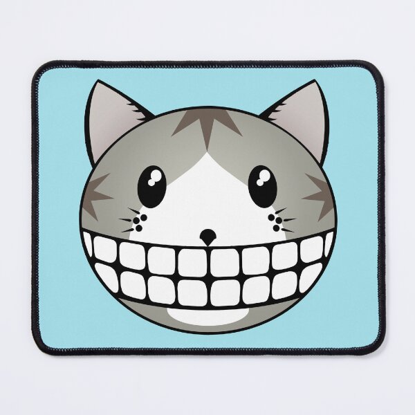 Item preview, Grey Tuxie Tabby Cat with Cheshire Smile designed and sold by RawSunArt.